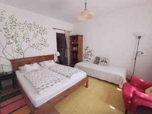 Balatongyöröki klimatizált apartman hálószobája